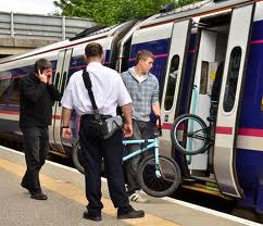 bike on train