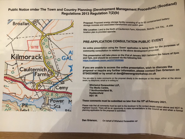 Battery storage Caulternich Farm